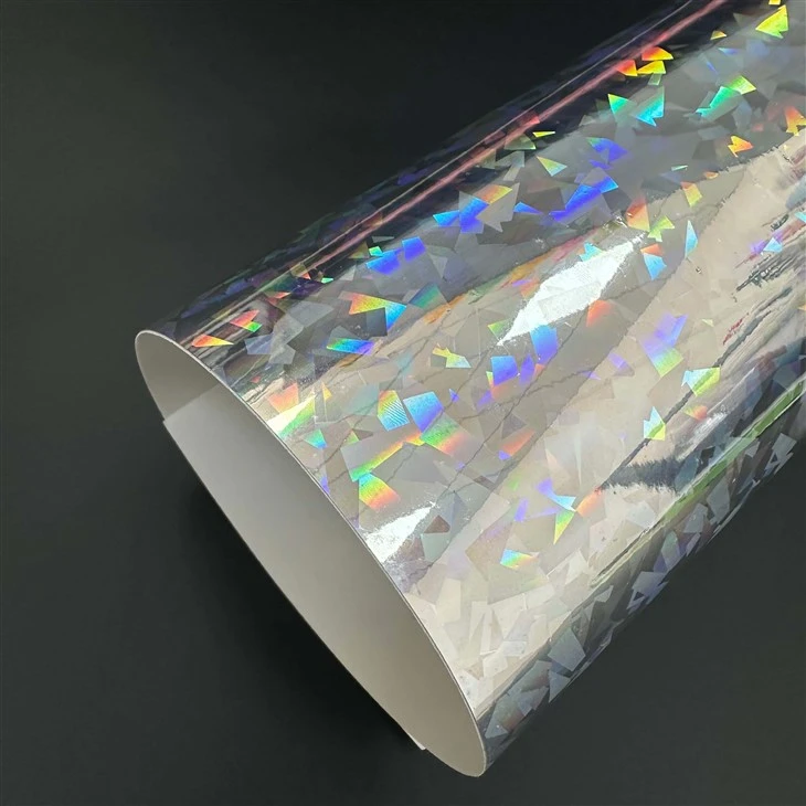 Holografische motorfiets wikkel vinyl-gebarsten ijs